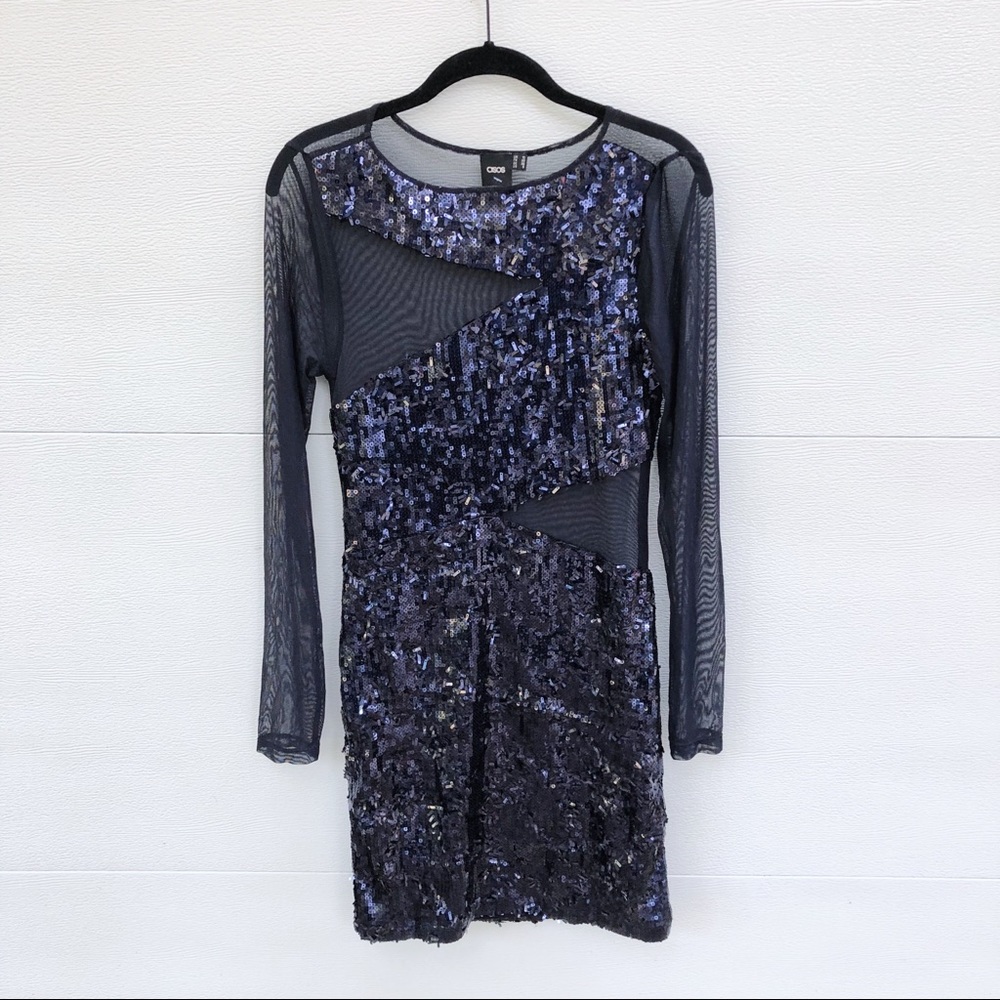 ASOS Sheer Sequin Dress